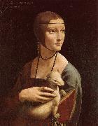 LEONARDO da Vinci Lady with Ermine oil painting artist